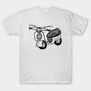 Scooter Black and white T-Shirt